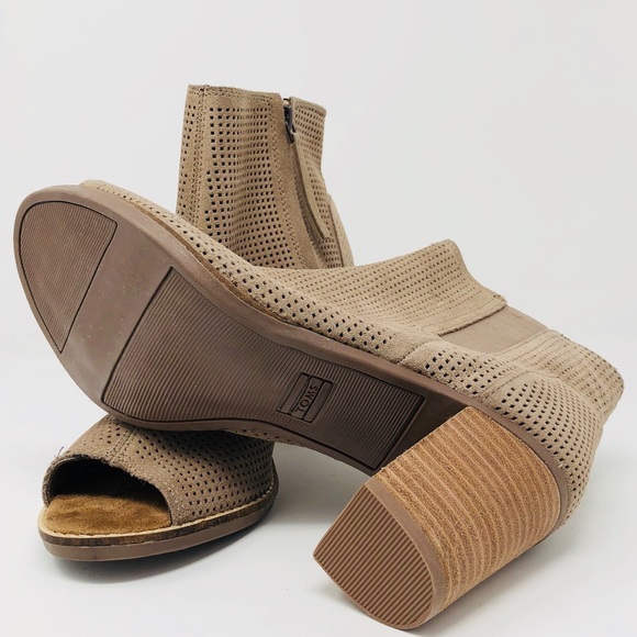 TOMS MAJORCA PERFORATED BOOTIES SZ9 - Picture 7 of 8